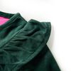 Kinderbluse mit R&uuml;schen Dunkelgr&uuml;n 140