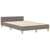 vidaXL Bettgestell mit Kopfteil Taupe 120 x 200 cm Stoff