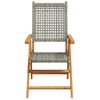 vidaXL 7-tlg. Garten-Essgruppe Poly Rattan und Massivholz Grau
