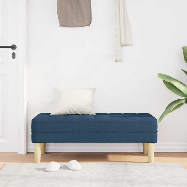 vidaXL Bank mit Kissen Blau 113 x 57 x 39 cm Stoff