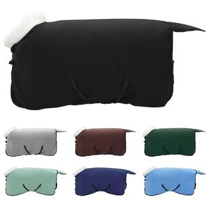 vidaXL Pferdedecke Schwarz 105 cm Polarfleece
