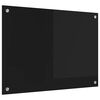 vidaXL K&uuml;chenr&uuml;ckwand Schwarz 70 x 50 cm Geh&auml;rtetes Glas