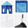 vidaXL Kinderloftbett Wei&szlig; und Blau 99,5 x 190 cm Metall
