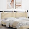 vidaXL H&auml;ngevorderseite Wandmontiert Uni Creme 210 x 55 x 5 cm Stoff