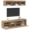 vidaXL TV Wand Einheiten mit LED 5 pcs Artisan-Eiche 80 x 30 x 40 cm