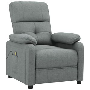 vidaXL Massagesessel Dunkelgrau Stoff