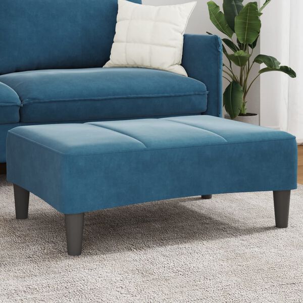 vidaXL Fu&szlig;hocker Blau 77x55x31 cm Samt