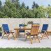 vidaXL Gartenst&uuml;hle mit Kissen 4 Stk. Massivholz Teak