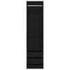 vidaXL Kleiderschrank mit Schubladen Schwarz 50x50x200cm Holzwerkstoff