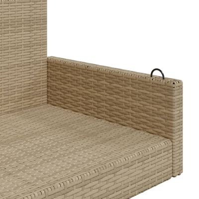 vidaXL Hängebank Beige 119x56x48 cm Poly Rattan