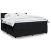 vidaXL Boxspringbett mit Matratze Schwarz 180x200 cm Samt