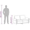 vidaXL 2-Sitzer-Sofa Cappuccino-Braun 120 cm Kunstleder