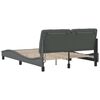 vidaXL Bettgestell mit LED ohne Matratze Dunkelgrau 140x190 cm Stoff