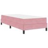 vidaXL Boxspringbett mit Matratze Rosa 90 x 190 cm Stoff