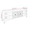 vidaXL TV-Schrank Silbern 110x30x40 cm Eisen