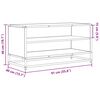 vidaXL TV-Schrank Braun Eichen-Optik 91x40x46 cm Holzwerkstoff Metall
