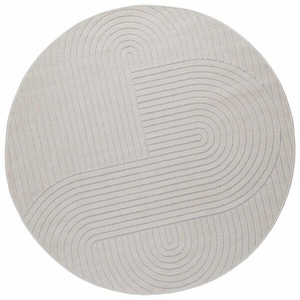 vidaXL Bereichsteppiche Rund Creme &Oslash; 200 CM