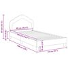 vidaXL Kinderbettgestell mit Kopfteil Lila 90 x 190 cm Samt
