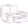 vidaXL Boxspringbett mit Matratze Dunkelbraun 160x200 cm Stoff