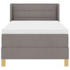 vidaXL Boxspringbett mit Matratze mit Kopfteil Taupe 80 x 200 cm Stoff
