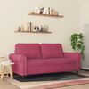 vidaXL 2-Sitzer-Sofa Weinrot 140 cm Samt
