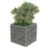 vidaXL Gabionen-Hochbeet Verzinkter Stahl 50&times;50&times;50 cm