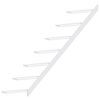 vidaXL Wand-Weinregal f&uuml;r 7 Flaschen Wei&szlig; Metall
