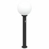 vidaXL Pollerleuchte mit Sensor 80 cm Schwarz IP44