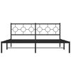 vidaXL Bettgestell mit Kopfteil Metall Schwarz 183x213 cm