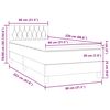 vidaXL Boxspringbett mit Matratze & LED Hellgrau 80x220 cm Samt