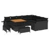 vidaXL Gartensofa-set 13 stk. 11-Sitzanzahl Schwarz Poly-Rattan