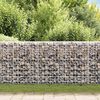 vidaXL Gabionenwand mit Abdeckung Verzinkter Stahl 200&times;20&times;85 cm