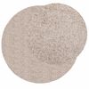 vidaXL Shaggy-Teppich PAMPLONA Hochflor Modern Beige &Oslash; 80 cm