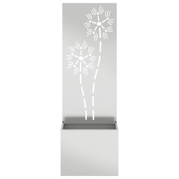 vidaXL Garten Sichtschutz-Leinwand Silber 50 x 140 cm Verzinkter Stahl