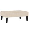 vidaXL Schlafsofa 2-Sitzer mit Hocker Creme Mikrofasergewebe