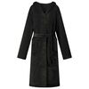 vidaXL Bademantel Hoodie Schwarz XXL Flanell