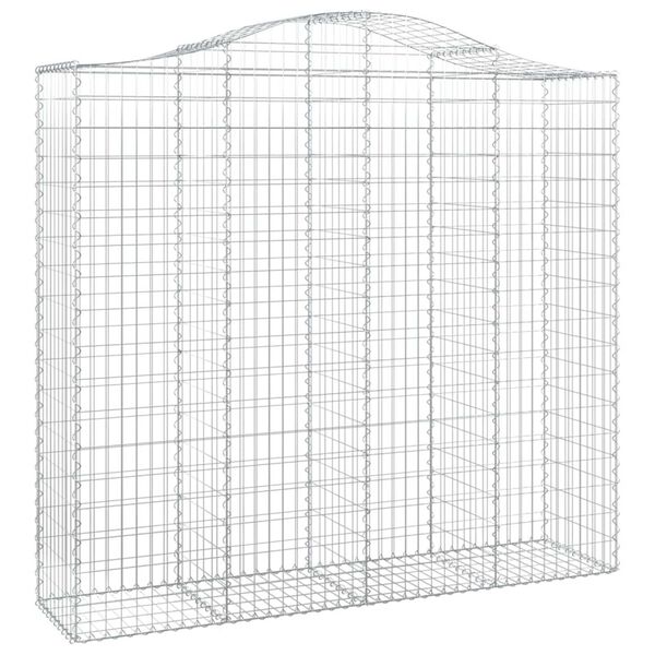 vidaXL Gabionen mit Hochbogen 30Stk. 200x50x180/200cm Verzinktes Eisen