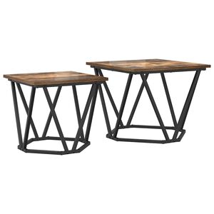vidaXL Beistelltisch-Set 2 pcs Ger&auml;ucherte Eiche