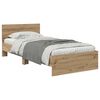 vidaXL Bettrahmen Artisan-Eiche 100 x 200 cm Holzwerkstoff
