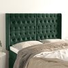 vidaXL Kopfteil mit Ohren Dunkelgr&uuml;n 147x16x118/128 cm Samt
