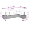 vidaXL Gartensofa-set 5 pcs Schwarz Poly-Rattan
