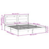 vidaXL Massivholzbett Extra Lang ohne Matratze 180x220 cm