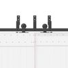 vidaXL Schiebet&uuml;rbeschlag-Set 305 cm Stahl Schwarz