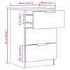 vidaXL Nachttisch Artisan-Eiche 40x36x65 cm Holzwerkstoff