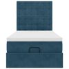 vidaXL Ottoman-Bett mit Matratzen Dunkelblau 90x190 cm Samt
