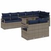 vidaXL Gartensofa-set 9 stk. 8-Sitzanzahl Grau und Marineblau