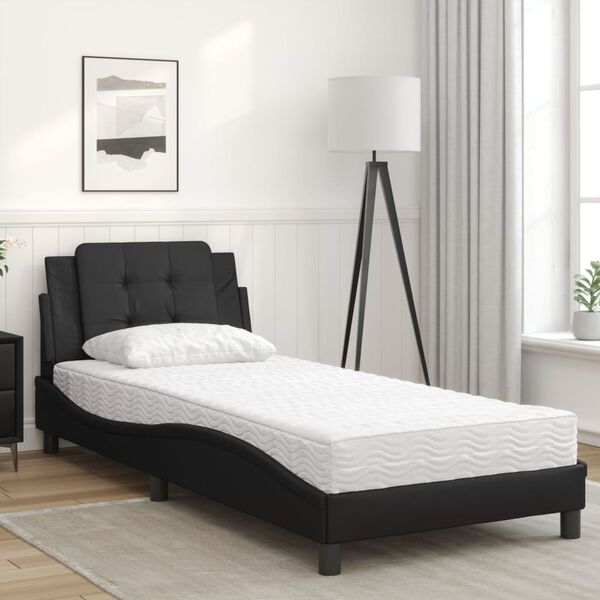 vidaXL Bettgestell ohne Matratze "Zadar" Schwarz 80x200 cm Kunstleder