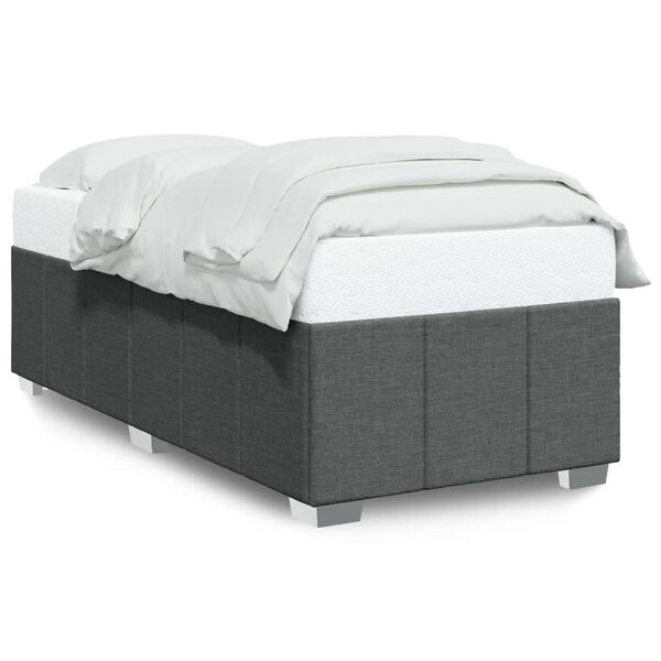 vidaXL Bettgestell ohne Matratze Dunkelgrau 80x200 cm Stoff