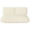 vidaXL Pallet Kissen Set 3 pcs Creme 120 x 80 x 12 cm Oxford Stoff