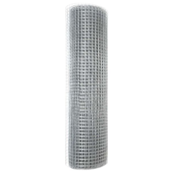 vidaXL Geschwei&szlig;ter Drahtzaun Silber 0,6 x 10 m
